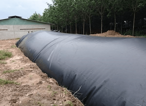 Hầm biogas phủ bạt HDPE là loại hầm dễ xây dựng và lắp đặt